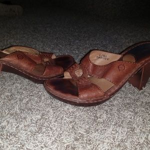 Born leather platform sandals